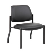 Boss Antimicrobial Armless Guest Chair, 400 lb. Weight Capacity B9595AM-BK-400